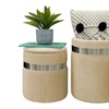 Image 2: Poufs en velours de luxe avec espace de rangement