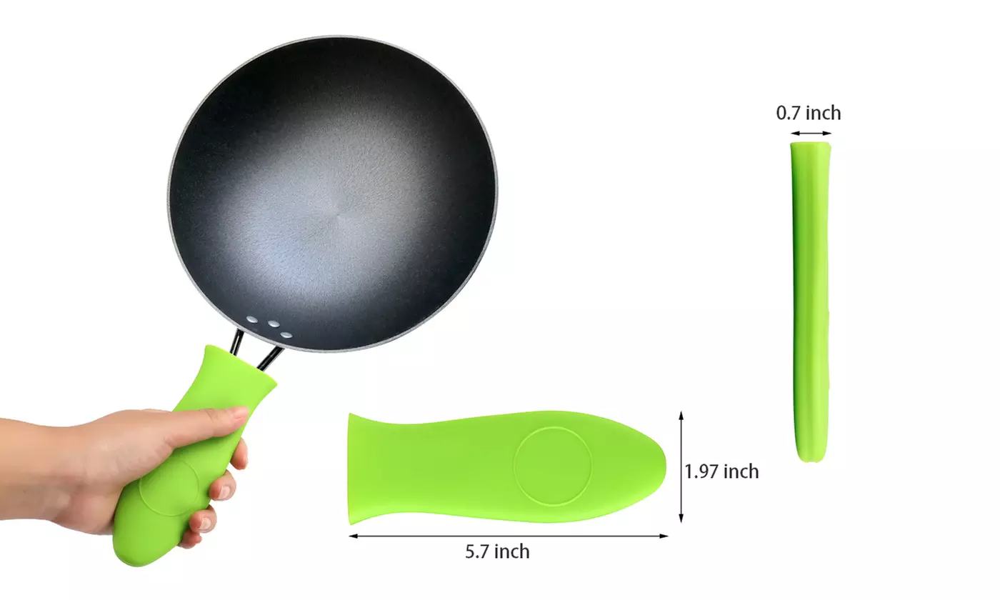 Silicone Pot Holder Cast Iron Hot Skillet Handle Cover Potholder Pan Sleeve