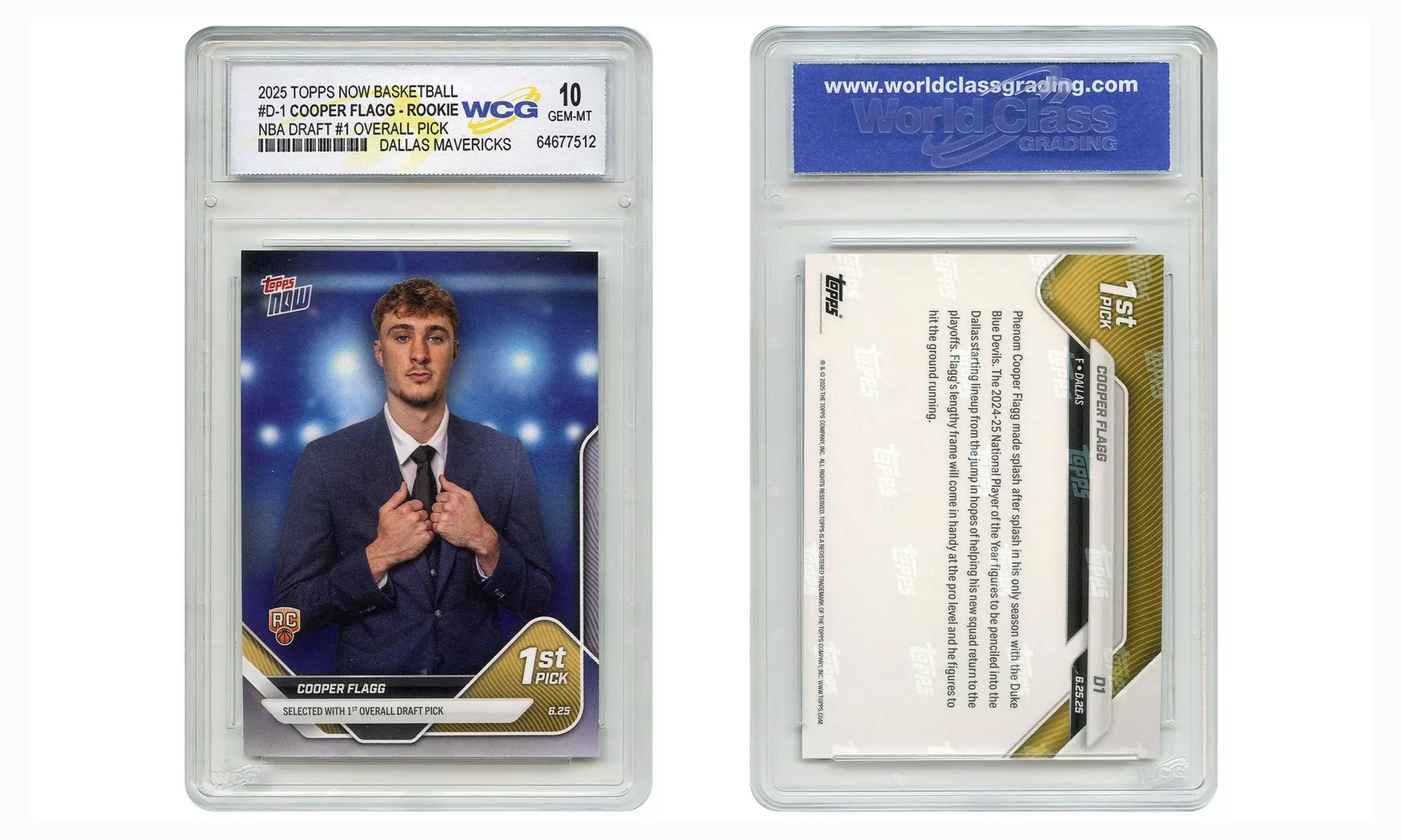 2025 Official Topps Now Basketball Cards Cooper Flagg