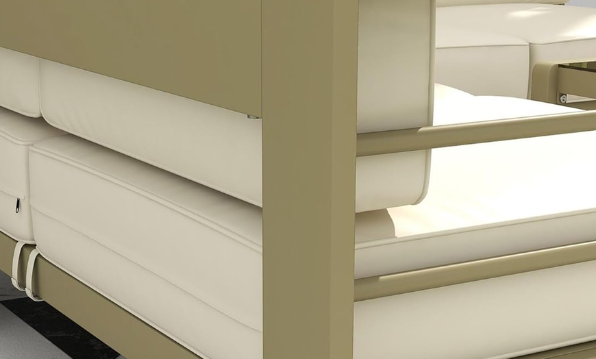 Image 15: Outsunny Aluminium Corner Sofa, Armchair and Table Garden Sofa Set