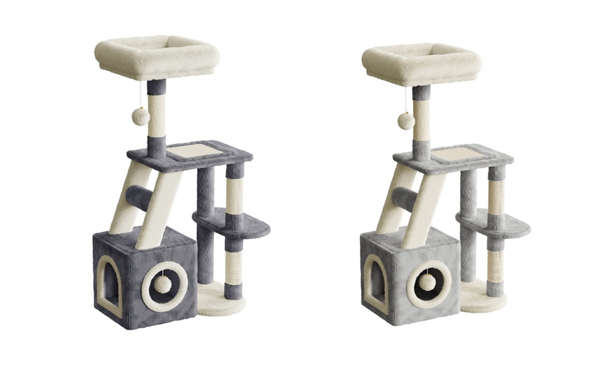 Image 1: Árbol multinivel para gatos con poste rascador 
