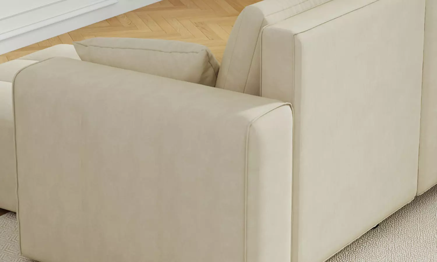 Canapé d'angle convertible 4 places avec coffre, Worthing, Kocoon