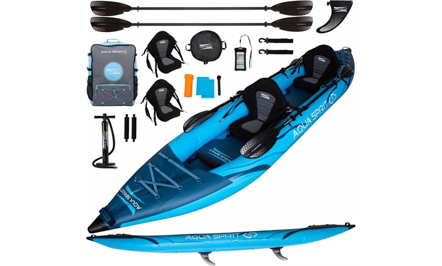 Image 2: Aqua Spirit Inflatable Kayak Kit with Paddle