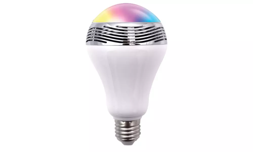 Chroma-Melody Bluetooth Speaker and Smart Wi-Fi Color-Changing LED Light Bulb (1- or 2-Pack) - Primary Image