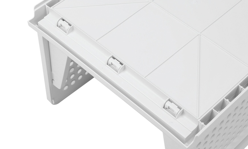 Image 15: Foldable Stackable Drawer Storage Basket 