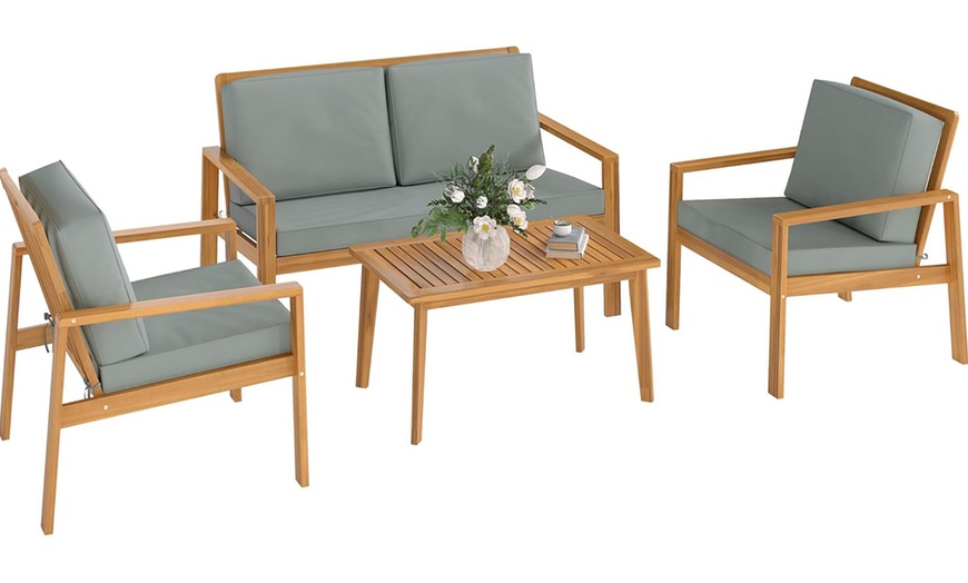 Image 22: Outsunny Four Seater Garden Furniture Set