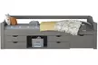 Lit enfant "Cosmos" avec tiroirs et matelas 90 x 200 cm gris de Home Deluxe, livraison offerte - Image 2