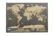 Deluxe Travel Edition Scratch Off World Map Poster Personalized Journal Log - Second Medium