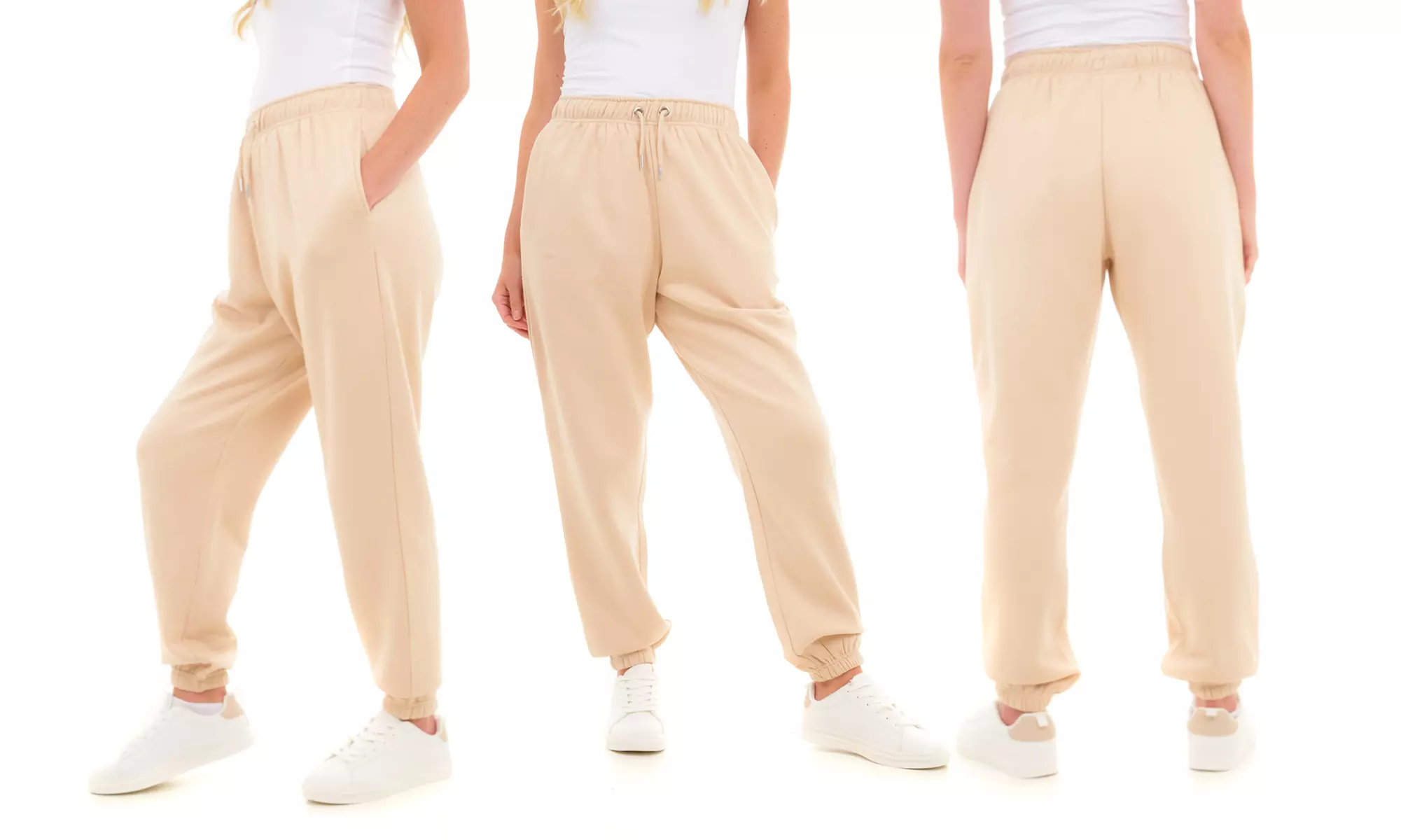 Oversized Women’s Joggers with Cuffed Hem and Pockets