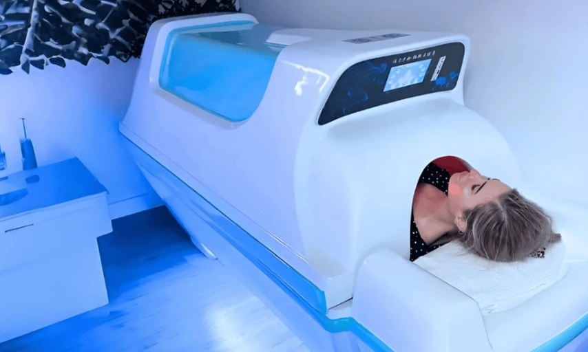 One 30, 15 or 60 Min Infrared Sauna Pod Session for Lymphatic Drainage