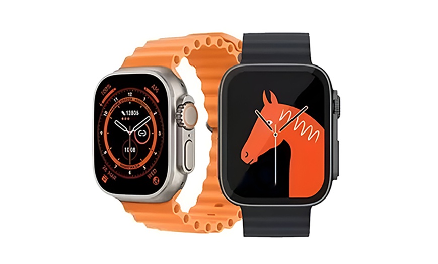 Image 3: Smartwatch avec 5 bracelets et un chargeur sans fil