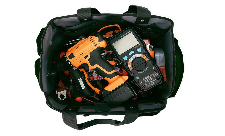 Image 4: 14 Inch Garden Tool Storage Bag and Home Organizer with Pockets