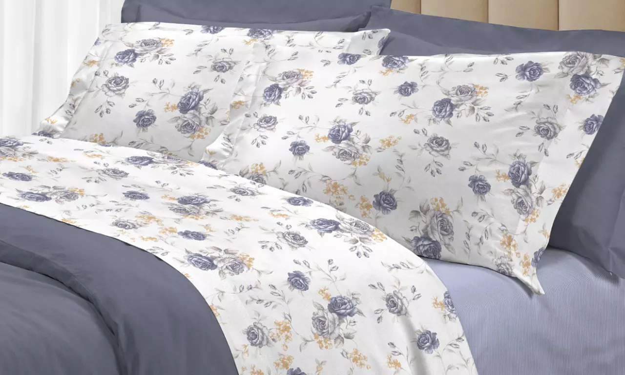 Completo di lenzuola in cotone Co. Ingros. Tex