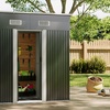 Image 20: Outdoor Garden Compact Metal Storage Shed