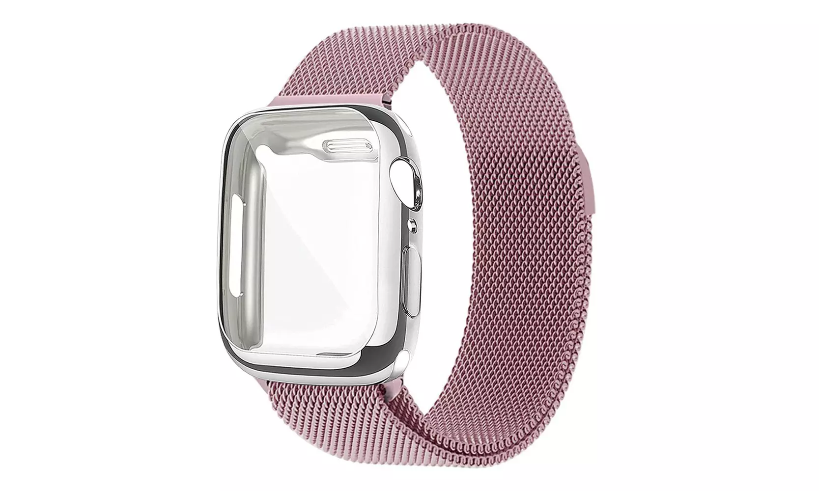 Magnetic Mesh Milanese Band W/ Screen Protector Bumper Case For Apple Watch