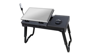 Multi-functional Laptop Table Stand with Cooling Fan and LED Light