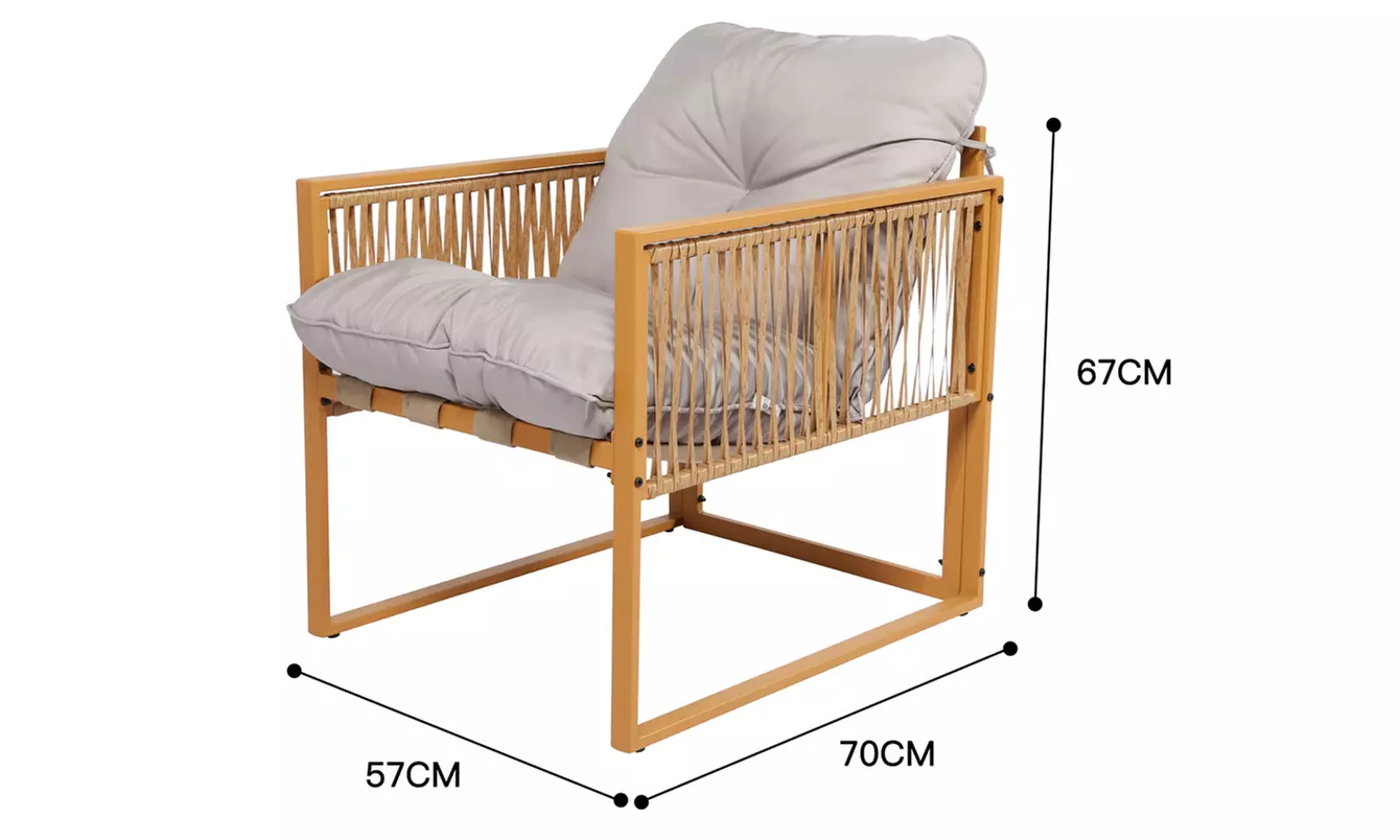 Salon de jardin Kocoon 4, 5 ou 8 places effet rotin, modèle "Forli"