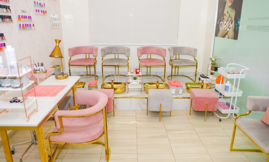 Image 3: Hard Gel or Acrylic Extensions with Gelish, Nail Art, Pedi or Blow-Dry