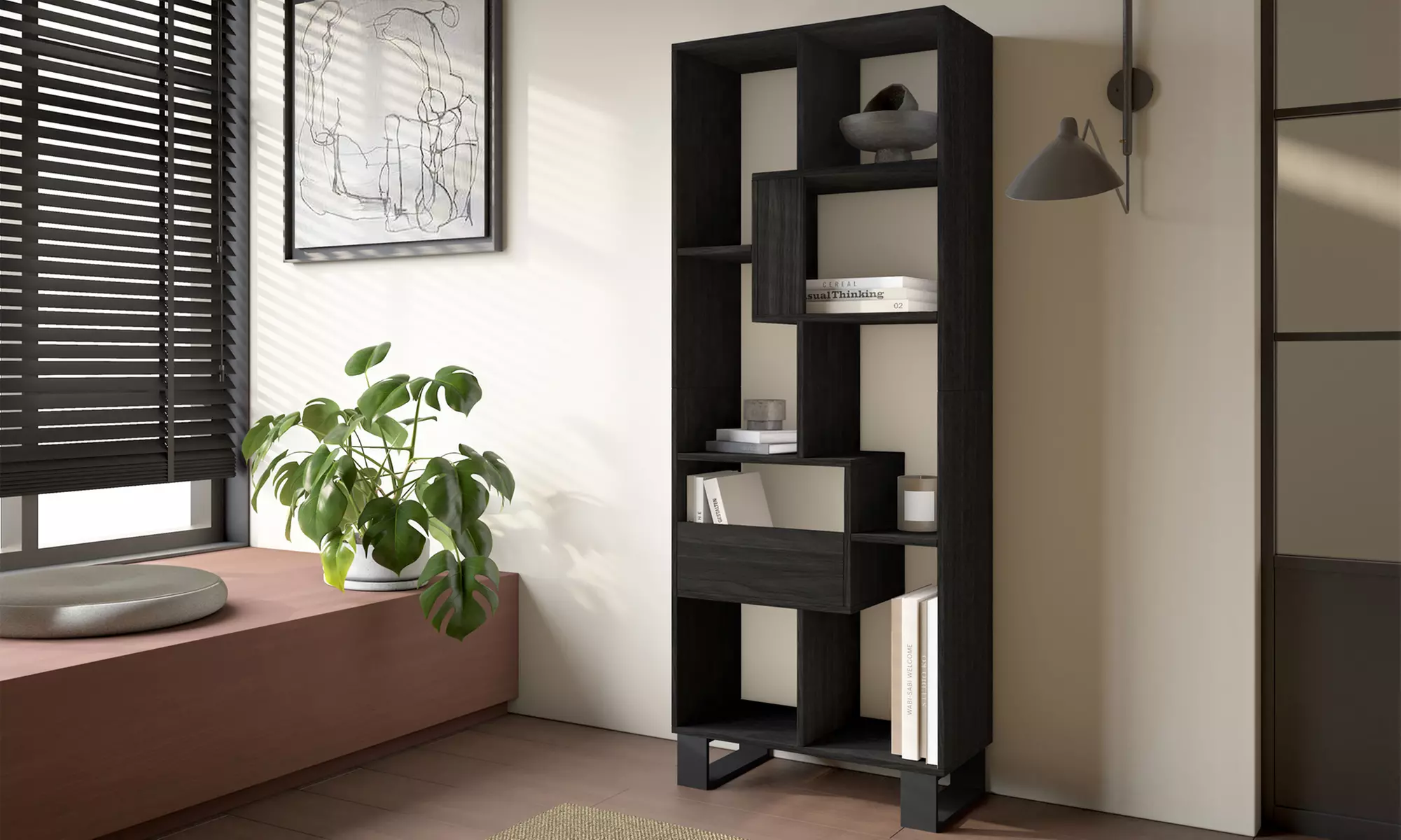 Estantería librería multiposición de diseño