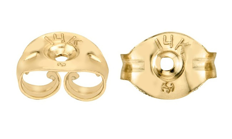 1 or 2 Pack- 14K Solid Gold Replacement Butterfly Earring Backs by Moricci