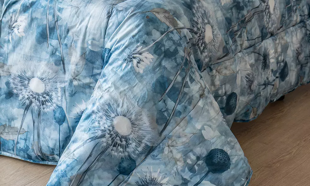 Doppelte Winterdecke aus Samt mit Digitaldruck