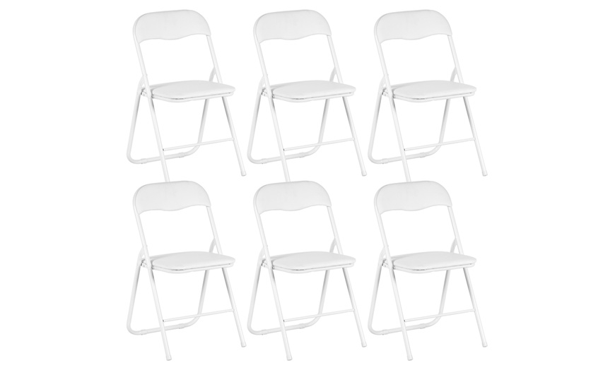 Image 6: 6er-Set Klappstühle mit Metall-Rahmen