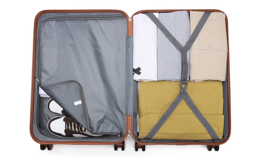 Image 12: KONO 20- or 24-Inch Suitcase ABS Hard Shell Luggage And Backpack Set