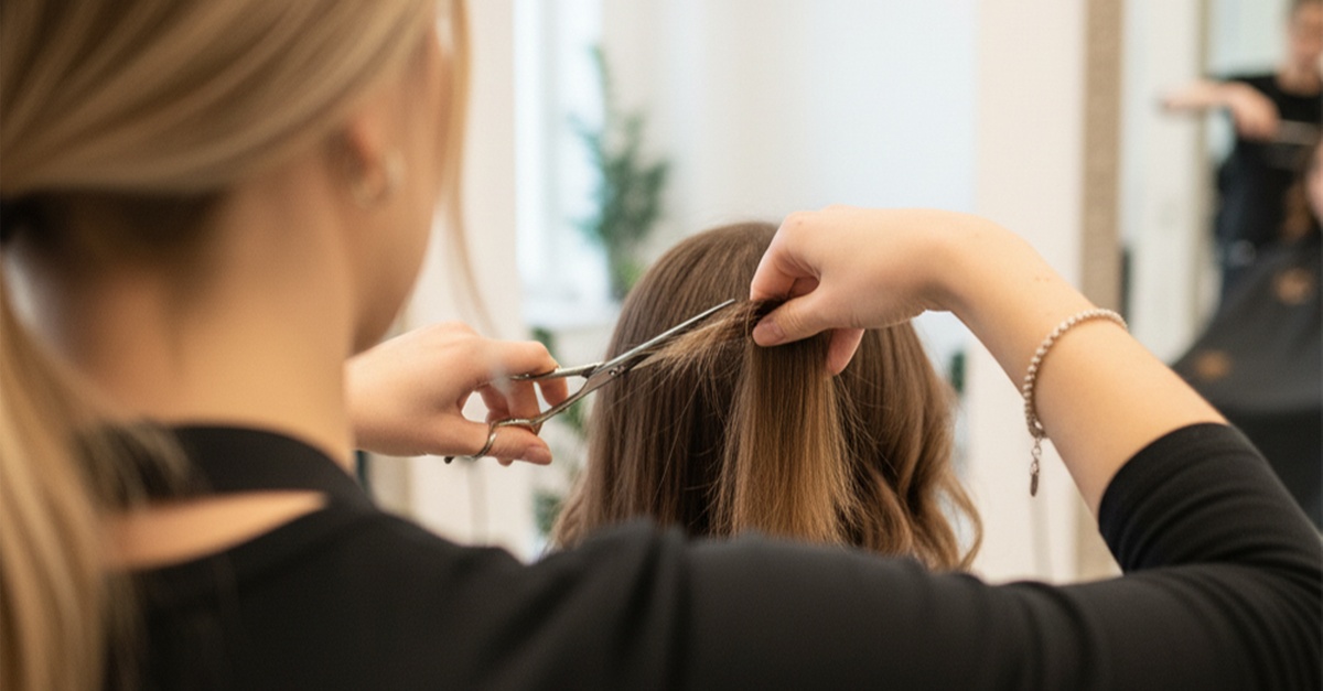 Sesión de peluquería con lavado, corte y peinado en Málaga