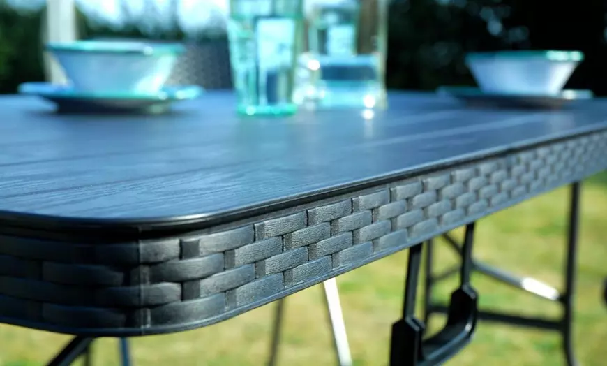 Image 7: Foldable Plastic Table and Chair Set Collection
