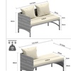 Image 13: Three Piece Outdoor Furniture Set With Table 