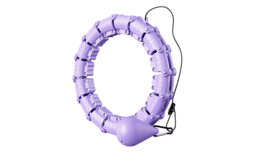 Image 3: Adjustable Weighted Fitness Hula Hoop