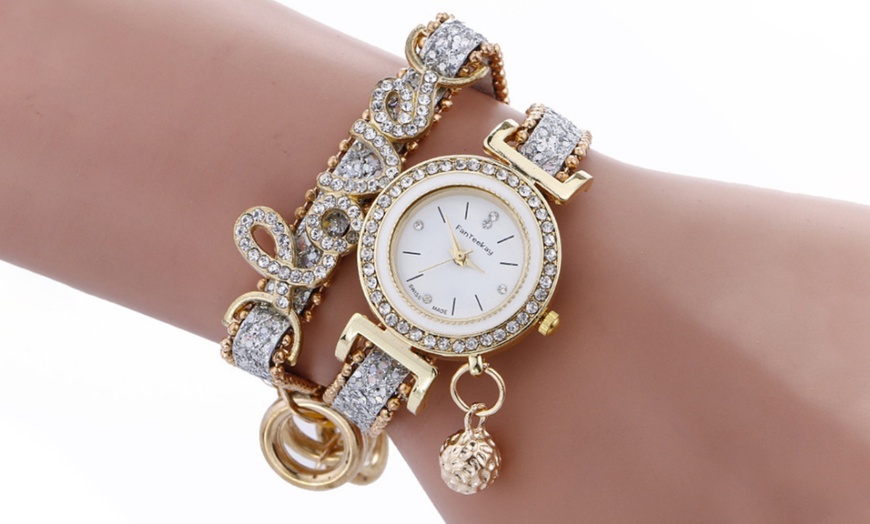 Image 1: Fashion Wrap Love Watch