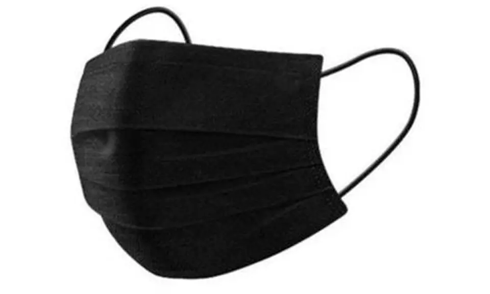 Non-Medical Disposable 3-Ply Black Face Masks (Multi-Packs Available)