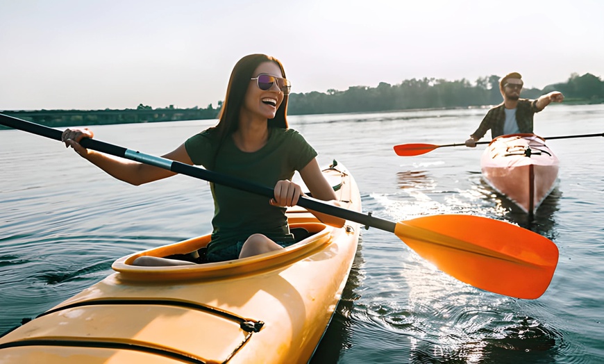 Image 1: Enjoy w/ 1 Hour Paddleboard for 1, 2 or 4 or Kayaking for 1 or 2