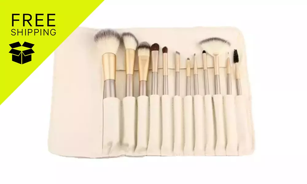 FREE SHIPPING: 13-Piece Professional Make-Up Brush Set with a Storage Case - 1 or 2 (Up To 52% Off) - Primary Image