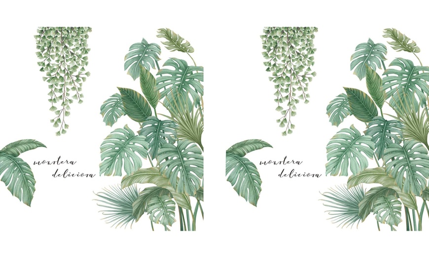 Image 5: One or Two Packs of Tropical Leaves Wall Stickers