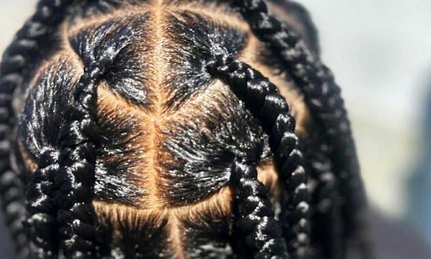 Image 3: Small, Medium or Large Knotless or Kids Braids or 2-4 or 6-8 Feed Ins
