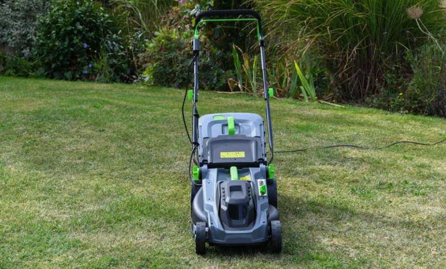 Image 4: Aerotek 1600W Lawn Mower and 12V Grass Trimmer