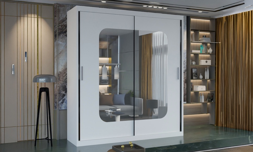 Image 1: Sliding Wardrobes 4 Montana Sliding Wardrobe with Mirror