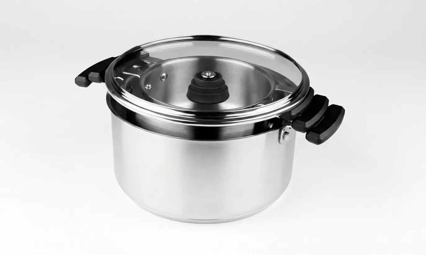 Set di 3 casseruole impilabili in acciaio inox Pintinox