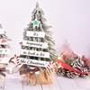 Image 1: Two Pieces Wooden Christmas Decorations Large Hanging Indoor Decor