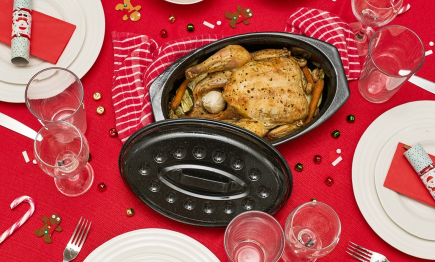 Image 2: Enamel Self-Basting Roaster