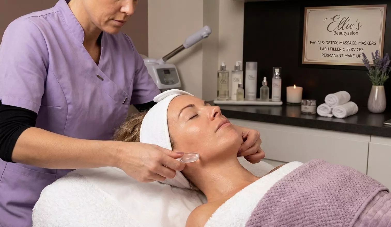 Ervaar luxe gelaatsverzorging met ontspanning en een frisse huid
