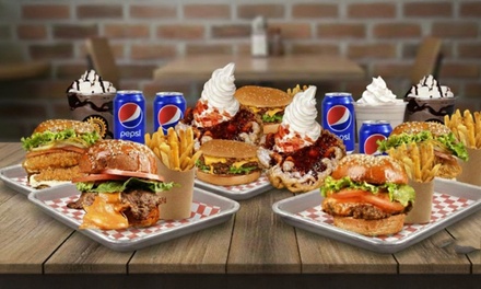 $25 towards Food and Drink - Burger Factory- Mississauga