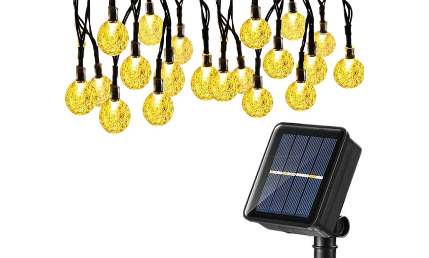 Image 8: Solar LED Outdoor Lights, 5m long with 20 bulbs