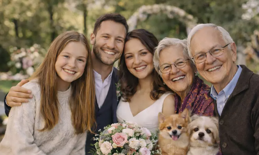 Create One Image: Custom Digital Family Photo Merge– Add People /Pets