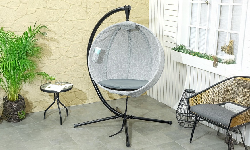 Image 13: Outsunny Round Egg Chair