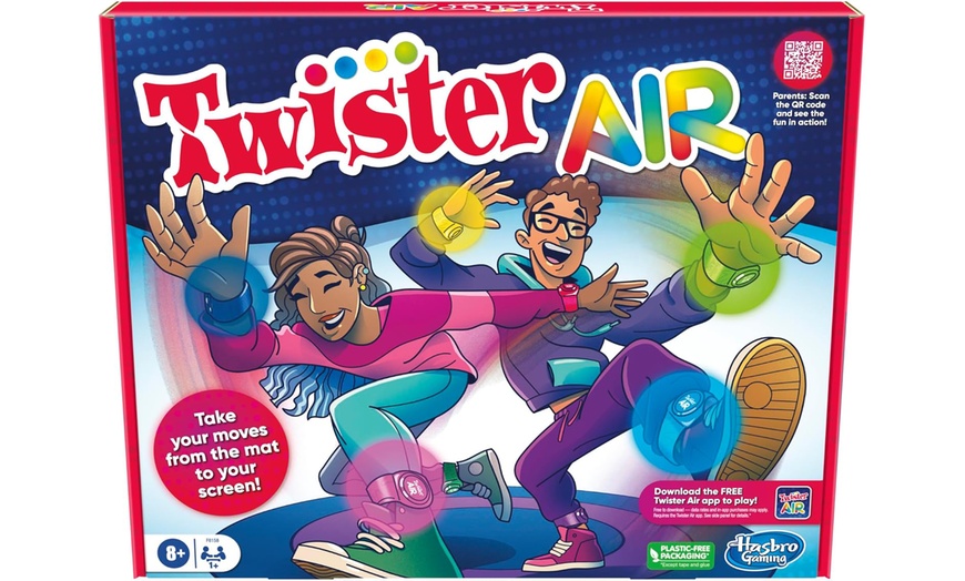 Image 5: Hasbro Twister Air Party Game Includes 4 Twister Air Wrist Bands