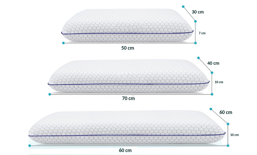 Image 7: Kussen met honingraatstructuur en traagschuim, Sampur