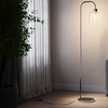 Image 1: Living And Home Chrome Floor Lamp with Clear Glass Shade, 150cm Height